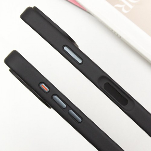 TPU+PC case Metal Buttons для Apple iPhone 16 (6.1") Чёрный / Black
