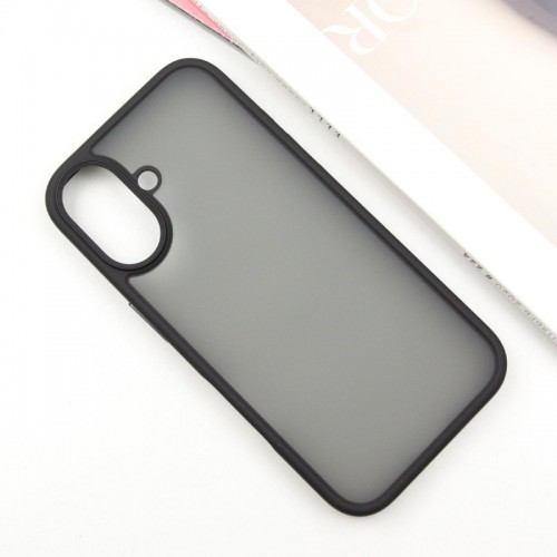 TPU+PC case Metal Buttons для Apple iPhone 16 (6.1") Чёрный / Black
