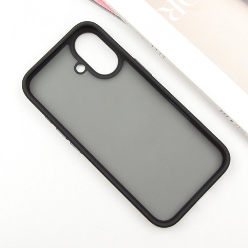 TPU+PC case Metal Buttons для Apple iPhone 16 (6.1") Чёрный / Black