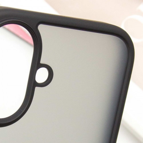 TPU+PC case Metal Buttons для Apple iPhone 16 (6.1") Чёрный / Black