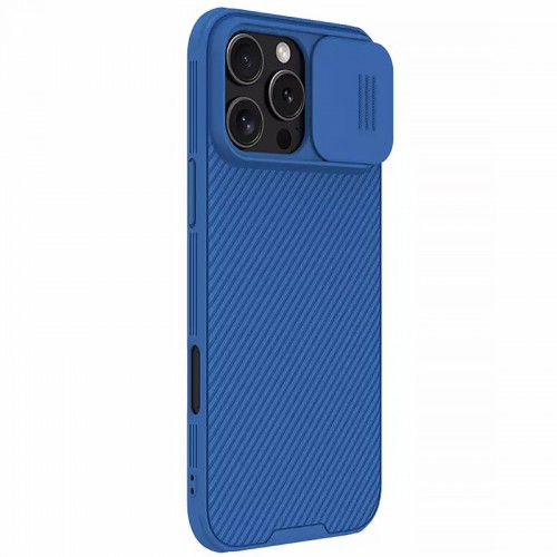 Карбоновая накладка Nillkin CamShield Pro Magnetic для Apple iPhone 16 Pro Max (6.9") Синий