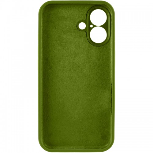 Чехол Silk Full Camera Protective (AA) БЕЗ ЛОГОТИПА для Apple iPhone 16 (6.1") Зеленый / Dark Olive