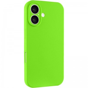 Чехол Silk Full Camera Protective (AA) NO LOGO для Apple iPhone 16 (6.1") Кислотно-зелёный / Acid Green