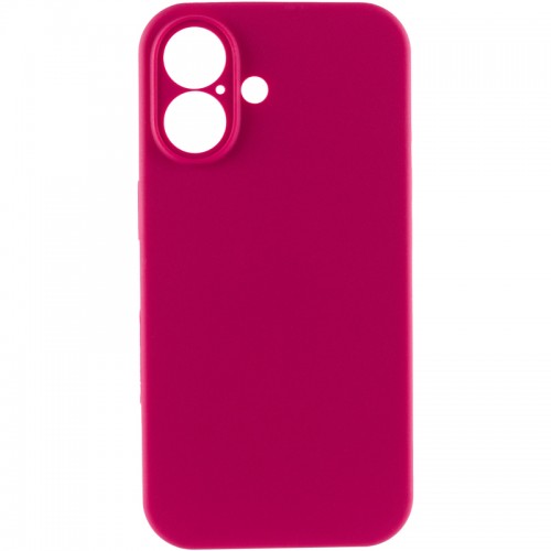 Чехол Silk Full Camera Protective (AA) NO LOGO для Apple iPhone 16 (6.1") Красный / Розово-красный