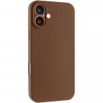 Чехол Silk Full Camera Protective (AA) NO LOGO для Apple iPhone 16 (6.1") Коричневый / Brown