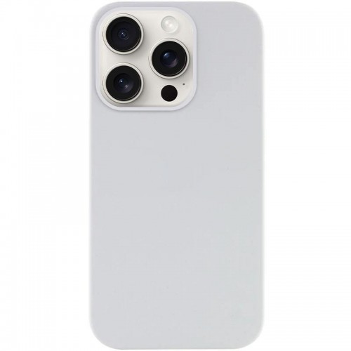 Чехол Silk (AA) БЕЗ ЛОГО с магнитным креплением для Apple iPhone 15 Pro (6.1") Белый / White