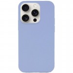 Чехол Silk (AA) БЕЗ ЛОГОТИПА с магнитным креплением для Apple iPhone 15 Pro Max (6.7") Голубой / Lilac Blue