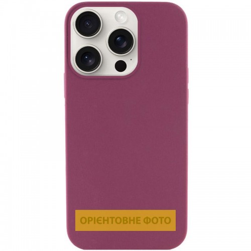 Чехол Silk (AA) БЕЗ ЛОГО с Magnetic Fit для Apple iPhone 16e / 17e (6.1") Бордовый / Plum