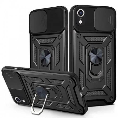 Чохол Ummi Camshield Serge Ring для Apple iPhone XR (6.1") Чорний / Black