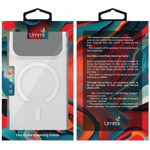 Чехол Ummi прозрачный с Magnetic Fit для Apple iPhone 17 Pro Max (6.9") Прозрачный