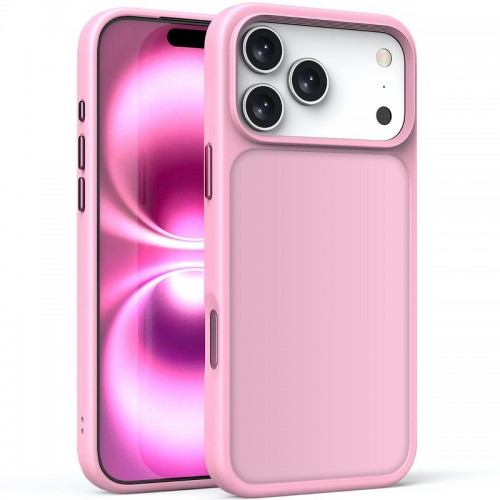 TPU+PC чехол Metal Buttons для Apple iPhone 17 Pro (6.3") Розовый / Pink