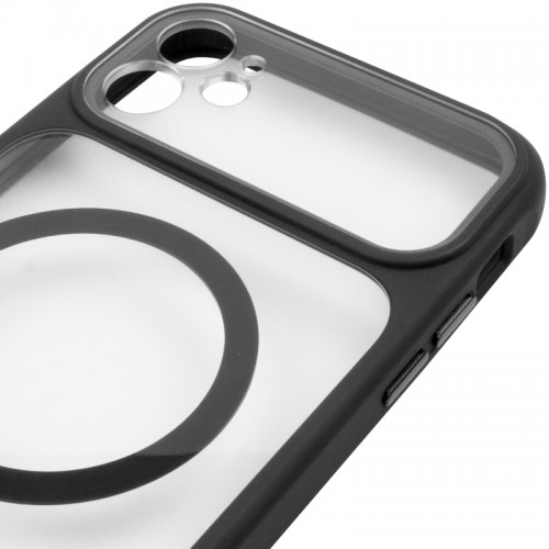 Чехол TPU+PC GETMAN Moon Clear с MagSafe для Apple iPhone 11 (6.1") Черный