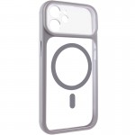Чехол TPU+PC GETMAN Moon Clear с MagSafe для Apple iPhone 11 (6.1") Серый