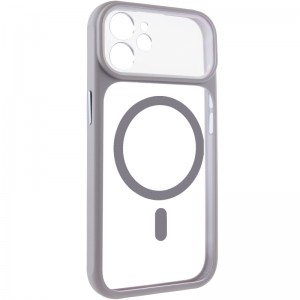 Чехол TPU+PC GETMAN Moon Clear с MagSafe для Apple iPhone 11 (6.1") Серый