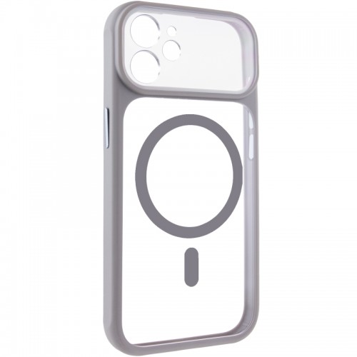 Чехол TPU+PC GETMAN Moon Clear с MagSafe для Apple iPhone 11 (6.1") Серый