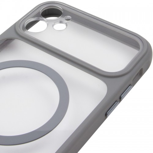 Чехол TPU+PC GETMAN Moon Clear с MagSafe для Apple iPhone 11 (6.1") Серый