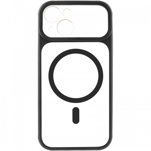 Чехол TPU+PC GETMAN Moon Clear with MagSafe для Apple iPhone 13 (6.1") Черный
