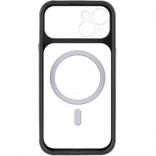 Чехол TPU+PC GETMAN Moon Clear with MagSafe для Apple iPhone 13 (6.1") Черный