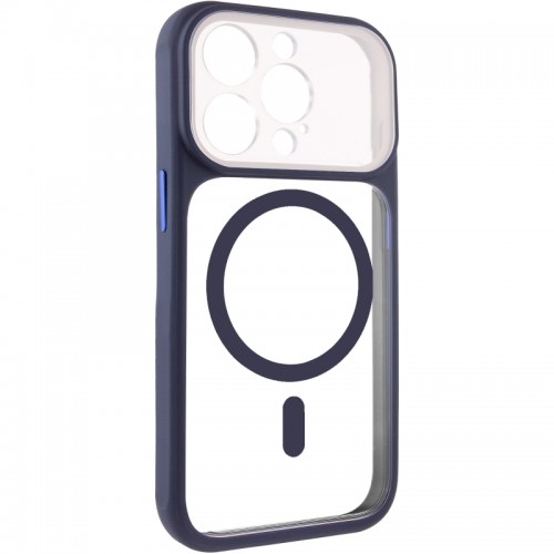 Чехол TPU+PC GETMAN Moon Clear с MagSafe для Apple iPhone 13 Pro (6.1") Синий