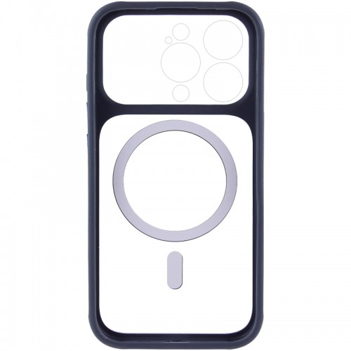 Чехол TPU+PC GETMAN Moon Clear с MagSafe для Apple iPhone 13 Pro (6.1") Синий