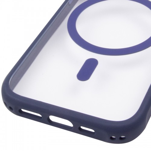 Чехол TPU+PC GETMAN Moon Clear с MagSafe для Apple iPhone 13 Pro (6.1") Синий