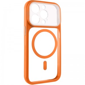 Чехол TPU+PC GETMAN Moon Clear with MagSafe для Apple iPhone 13 Pro (6.1") Оранжевый