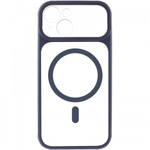 Чехол TPU+PC GETMAN Moon Clear с MagSafe для Apple iPhone 14 (6.1") Синий