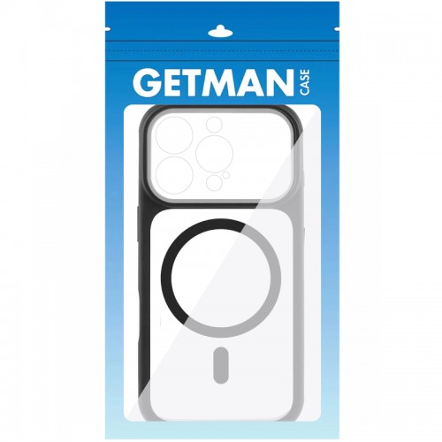 Чехол TPU+PC GETMAN Moon Clear с MagSafe для Apple iPhone 14 Pro Max (6.7") Черный