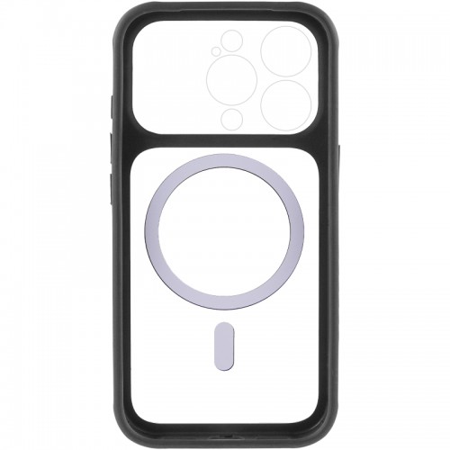 Чехол TPU+PC GETMAN Moon Clear с MagSafe для Apple iPhone 14 Pro Max (6.7") Черный