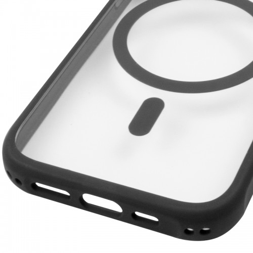Чехол TPU+PC GETMAN Moon Clear с MagSafe для Apple iPhone 14 Pro Max (6.7") Черный