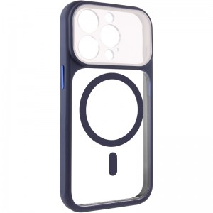 Чехол TPU+PC GETMAN Moon Clear with MagSafe для Apple iPhone 15 Pro (6.1") Синий