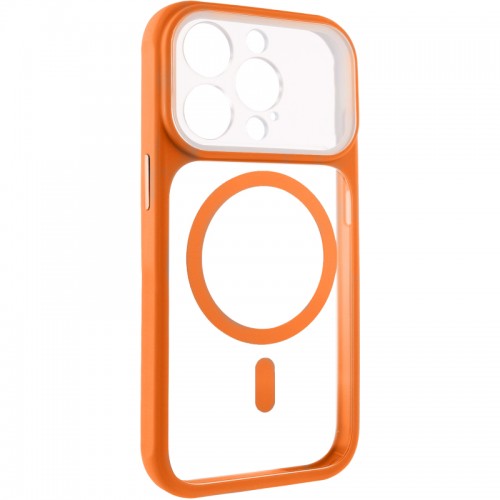 Чехол TPU+PC GETMAN Moon Clear with MagSafe для Apple iPhone 15 Pro Max (6.7") Оранжевый