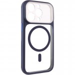 Чохол TPU+PC GETMAN Moon Clear with MagSafe для Apple iPhone 15 Pro Max (6.7") Blue