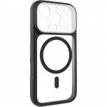 Чехол TPU+PC GETMAN Moon Clear with MagSafe для Apple iPhone 16 Pro Max (6.9") Черный