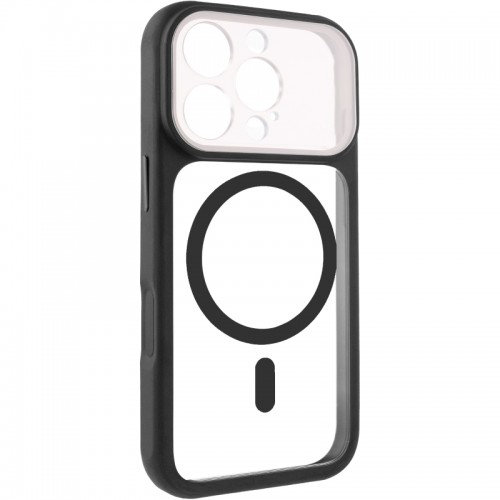 Чехол TPU+PC GETMAN Moon Clear with MagSafe для Apple iPhone 16 Pro Max (6.9") Черный