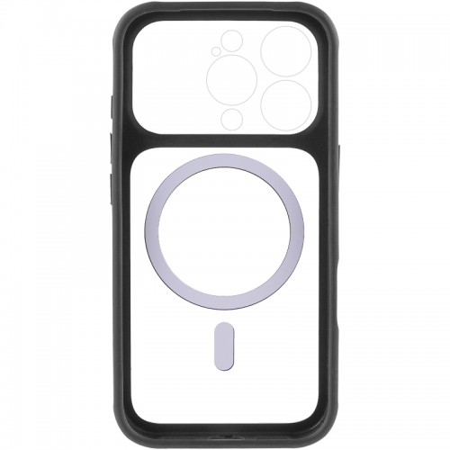 Чехол TPU+PC GETMAN Moon Clear with MagSafe для Apple iPhone 16 Pro Max (6.9") Черный