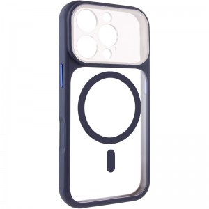 Чехол TPU+PC GETMAN Moon Clear with MagSafe для Apple iPhone 16 Pro Max (6.9") Синий