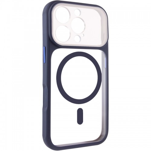 Чохол TPU+PC GETMAN Moon Clear with MagSafe для Apple iPhone 16 Pro Max (6.9") Blue