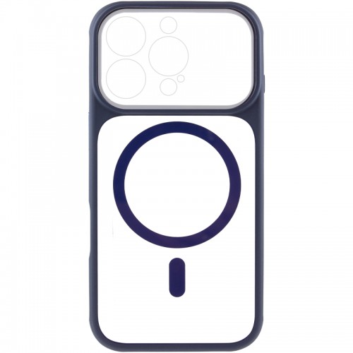 Чохол TPU+PC GETMAN Moon Clear with MagSafe для Apple iPhone 16 Pro Max (6.9") Blue