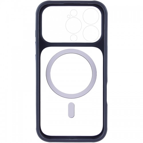 Чохол TPU+PC GETMAN Moon Clear with MagSafe для Apple iPhone 16 Pro Max (6.9") Blue