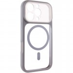Чохол TPU+PC GETMAN Moon Clear with MagSafe для Apple iPhone 16 Pro Max (6.9") Grey