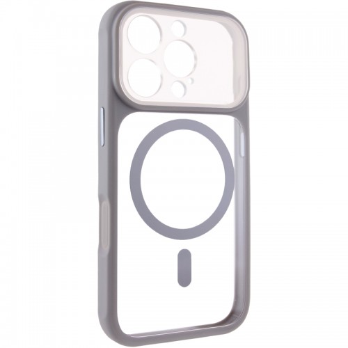 Чохол TPU+PC GETMAN Moon Clear with MagSafe для Apple iPhone 16 Pro Max (6.9") Grey