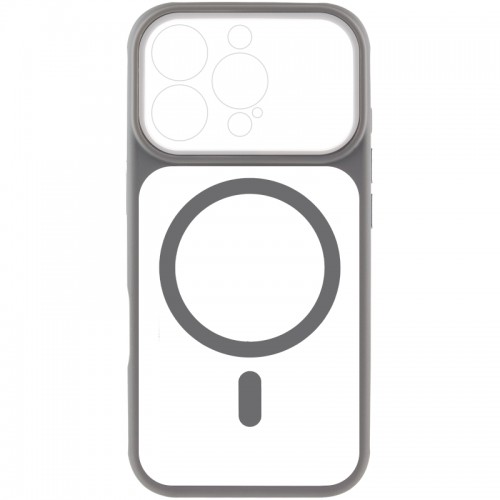 Чохол TPU+PC GETMAN Moon Clear with MagSafe для Apple iPhone 16 Pro Max (6.9") Grey