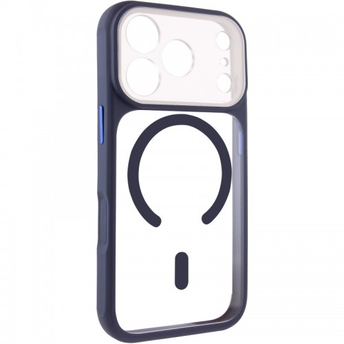 Чехол TPU+PC GETMAN Moon Clear с MagSafe для Apple iPhone 17 Pro (6.3") Синий