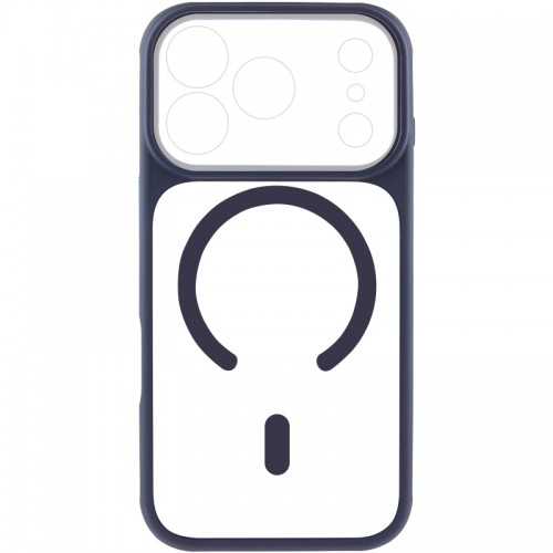 Чехол TPU+PC GETMAN Moon Clear с MagSafe для Apple iPhone 17 Pro (6.3") Синий