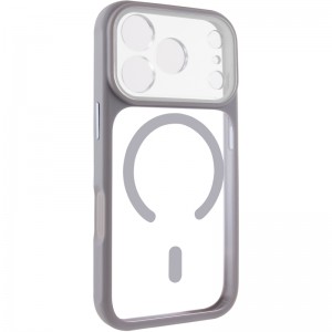 Чохол TPU+PC GETMAN Moon Clear with MagSafe для Apple iPhone 17 Pro (6.3") Grey