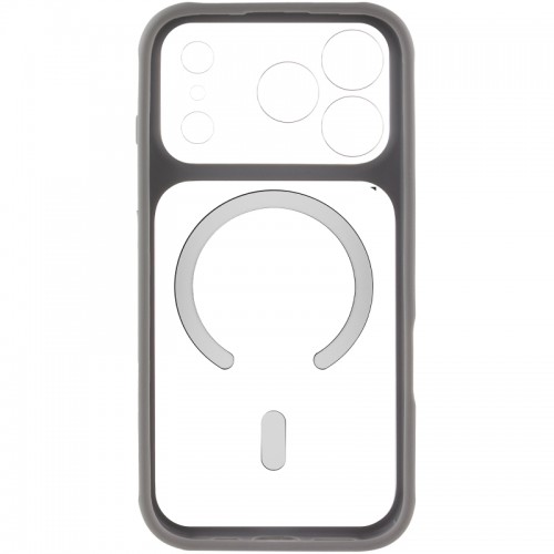 Чохол TPU+PC GETMAN Moon Clear with MagSafe для Apple iPhone 17 Pro (6.3") Grey