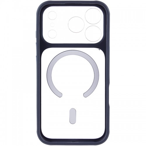 Чохол TPU+PC GETMAN Moon Clear with MagSafe для Apple iPhone 17 Pro Max (6.9") Blue