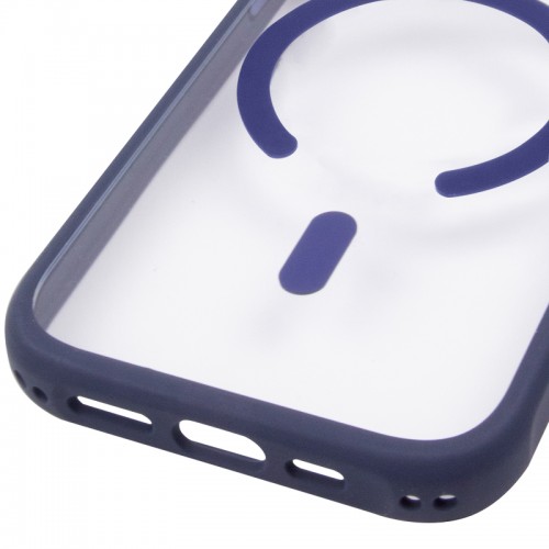 Чохол TPU+PC GETMAN Moon Clear with MagSafe для Apple iPhone 17 Pro Max (6.9") Blue