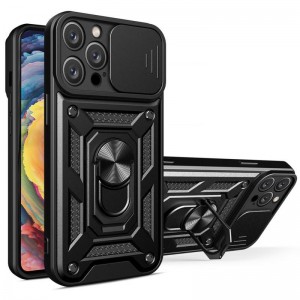 Чехол Ummi Camshield Serge Ring для Apple iPhone 15 Pro (6.1") Черный / Black